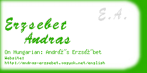 erzsebet andras business card